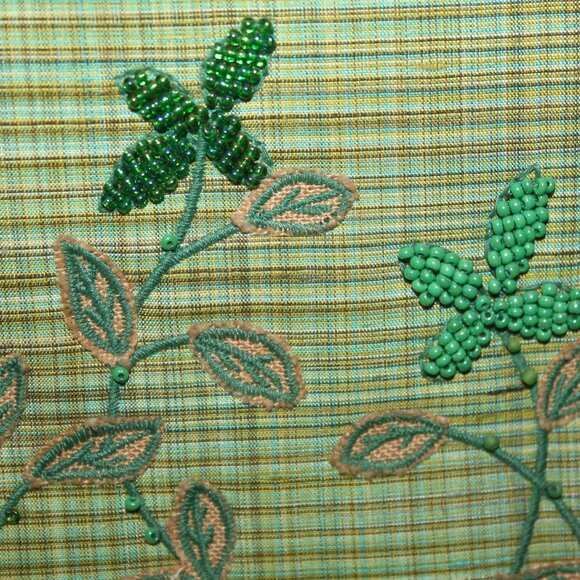 New #198 Rare Adorable Kay Unger Leather Applique Mini Tote Bag Handbag Purse - Picture 2 of 9